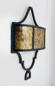 Custom Wrought Iron Wall Sconce by Steven Handelman Studios