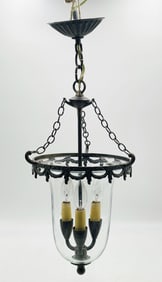 Bronze and Glass -Bell Jar-Chandelier Light by Phoenix Day