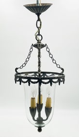 Bronze and Glass -Bell Jar- Chandelier Light by Phoenix Day