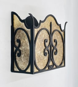 Wrought Iron & Mica Wall Sconce by Steven Handelman Studios