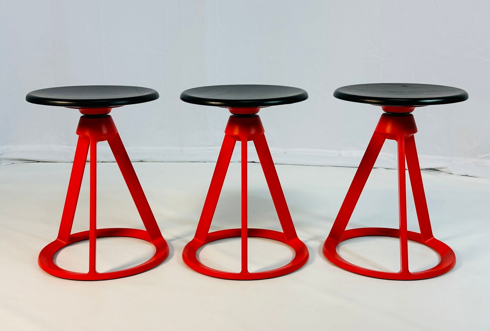 Set of 3 Piton Stools by Edward Barber & Jay Osgerby for Knoll, Signed (1 of 16)