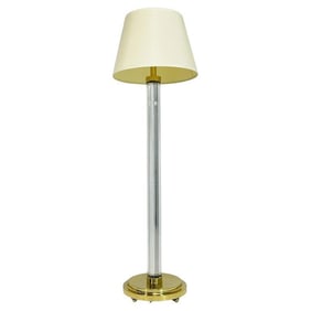 Lucite & Brass Floor Lamp by Charles Hollis Jones, Signed.