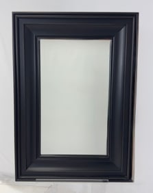 Vintage Wall Mirror With Black Wooden Frame