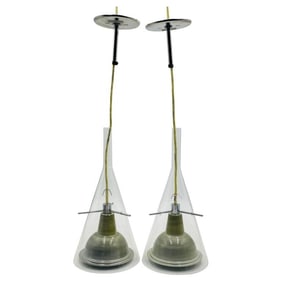 Pair of 'Flute 3' Pendant Lamps by Franco Raggi for Fontana Arte, Italy 2004
