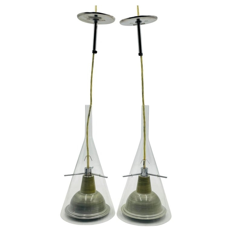 Pair of 'Flute 3' Pendant Lamps by Franco Raggi for Fontana Arte, Italy 2004 (1 of 16)