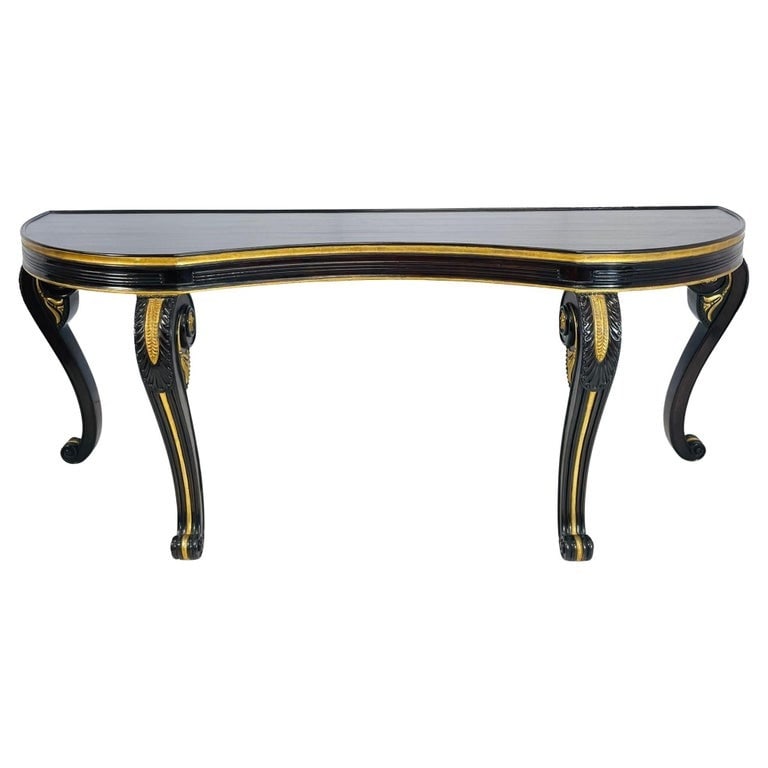 'Chatsworth' Mahogany & Giltwood Console Table by Dessin Fournir, Los Angeles (1 of 20)