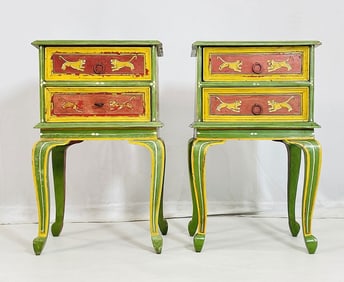 Hand-Painted Shabby Chic Nightstands or Side Tables