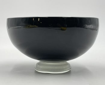 California Studio Art Glass Bowl by Correia Art Glass, Signed & Dated 2004