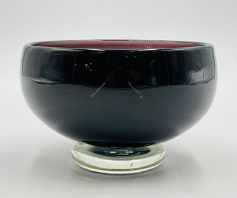 California Studio Art Glass Bowl by Correia Art Glass, Signed & Dated 2000