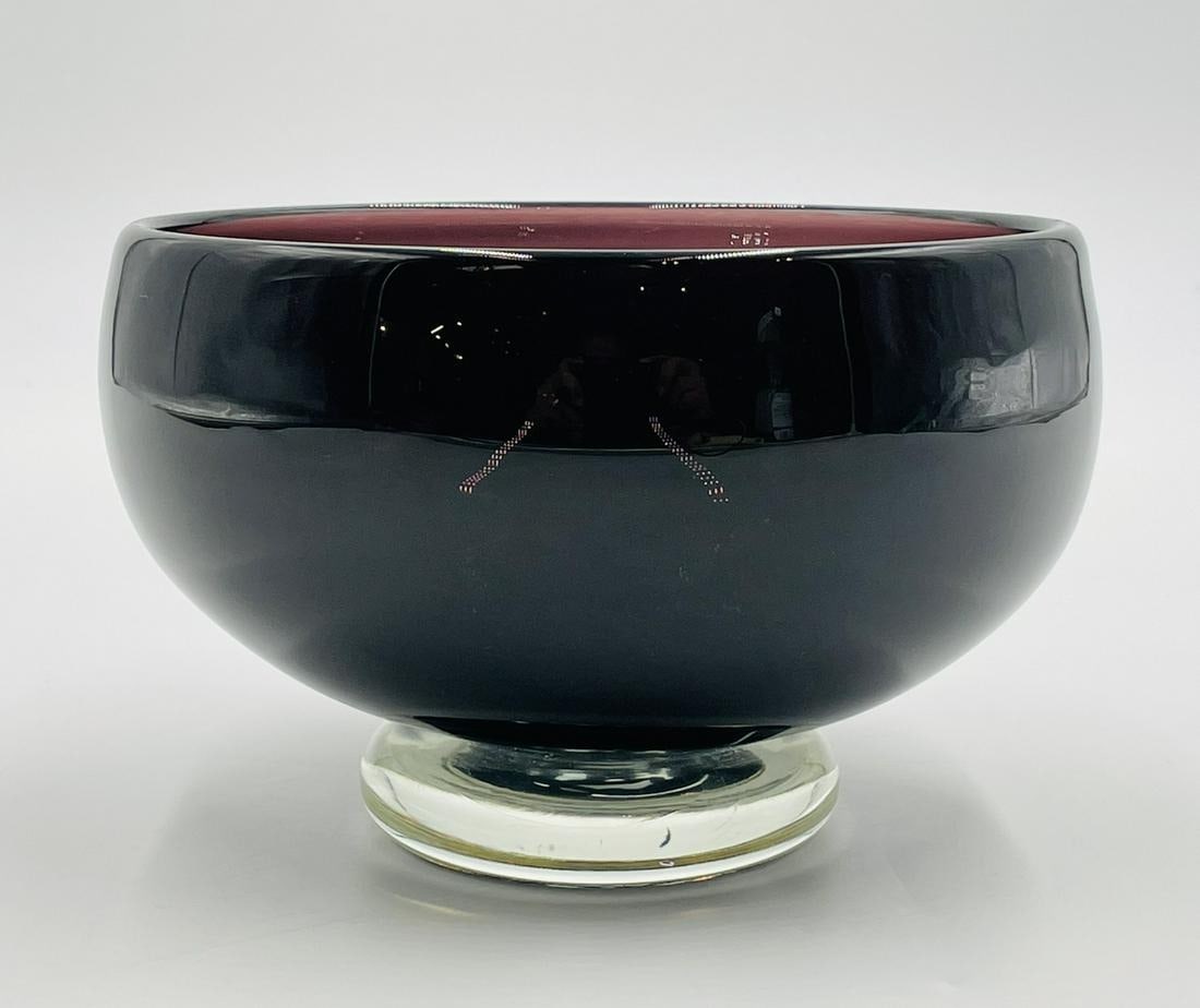 California Studio Art Glass Bowl by Correia Art Glass, Signed & Dated 2000 (1 of 15)