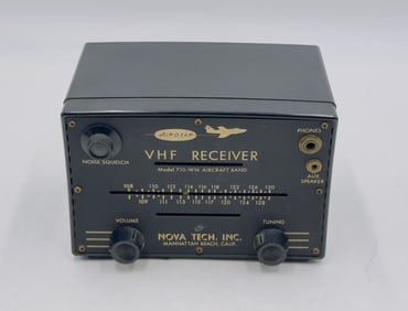 Air-O-Ear VHF Receiver 710-WN Aircraft Band by Nova Tech