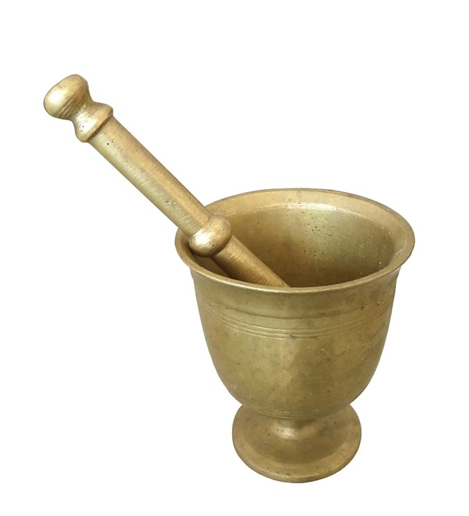 Early 20th Century Greek Bronze Mortar and Pestle (1 of 5)