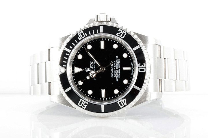 Rolex Mens SS No Date Submariner - Black Dial 14060 (1 of 2)