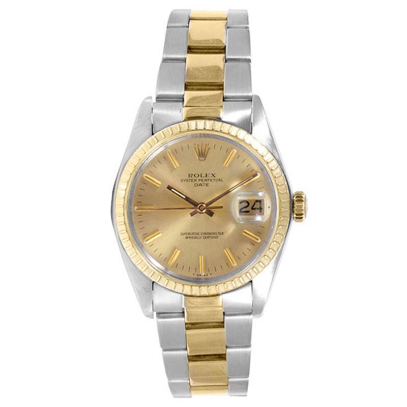 Rolex 2tone Date - Champagne Dial - 34mm (1 of 3)