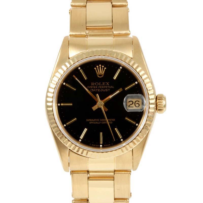 Rolex Midsize Yellow Gold President - Black Dial (1 of 2)