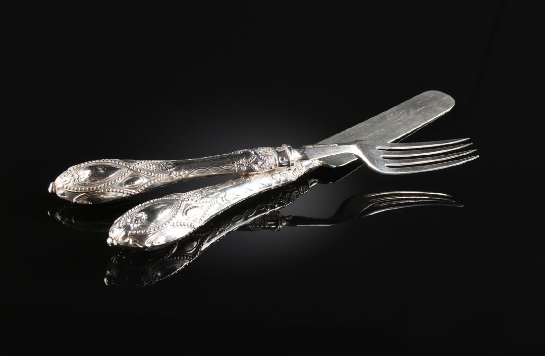 A HENRY WILKINSON VICTORIAN STERLING SILVER PARTIAL (1 of 3)