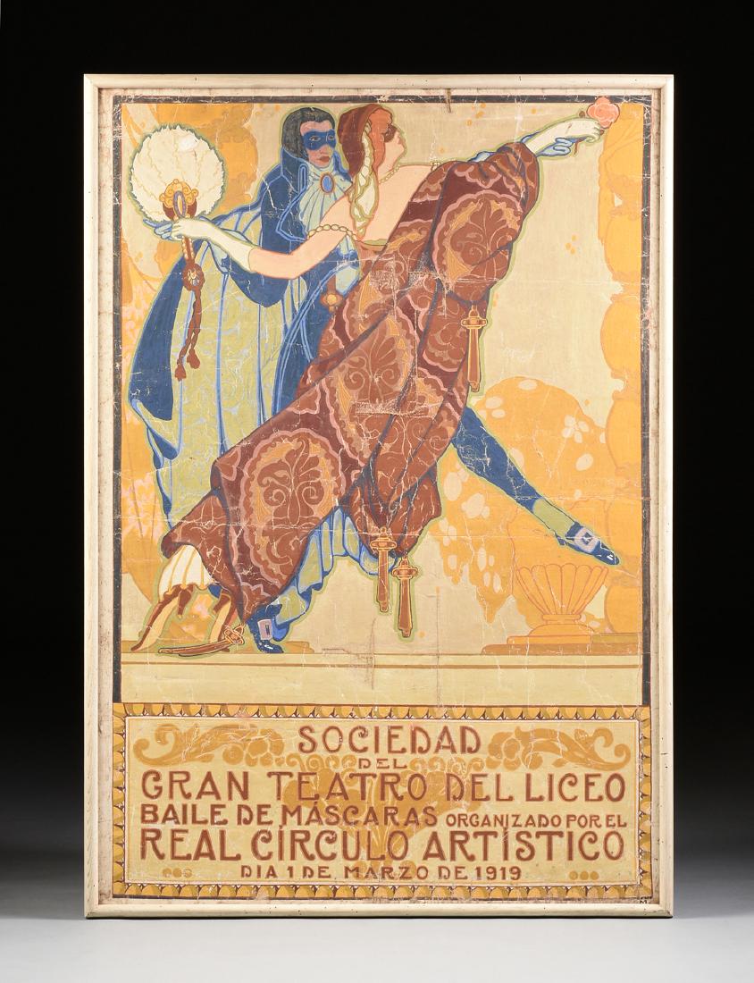 A PAINTING OF THE 1919 "SOCIEDAD DEL GRAN TEATRO DEL (1 of 13)