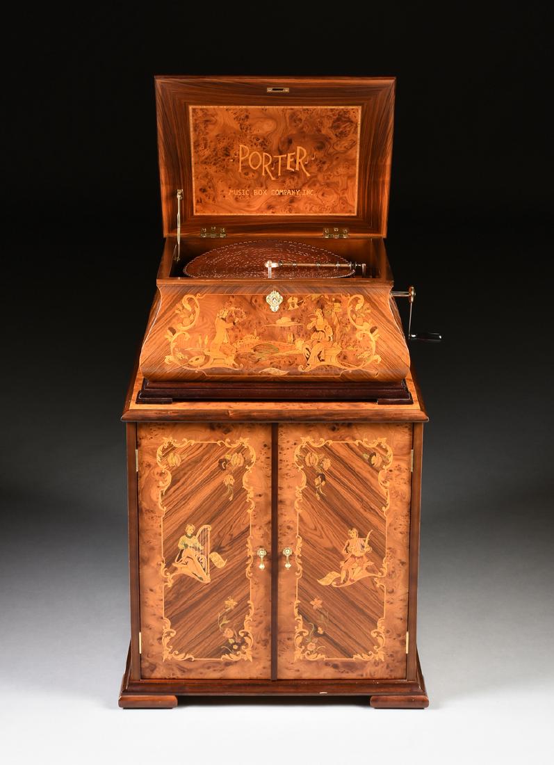 A "VICTORIAN BAROQUE" DUTCH MARQUETRY STYLE BURL (1 of 17)