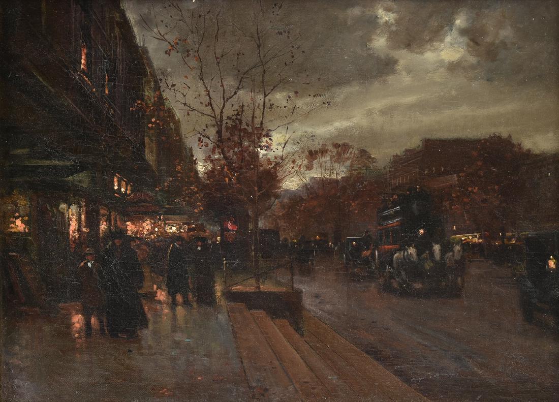 ÉDOUARD CORTÈS (French 1882-1969) A PAINTING, "Street (1 of 9)