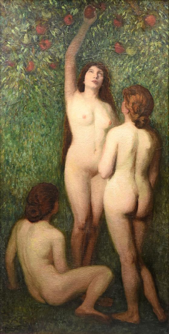 JOZSEF MANYAI (Hungarian 1875-1954) A PAINTING, (1 of 9)