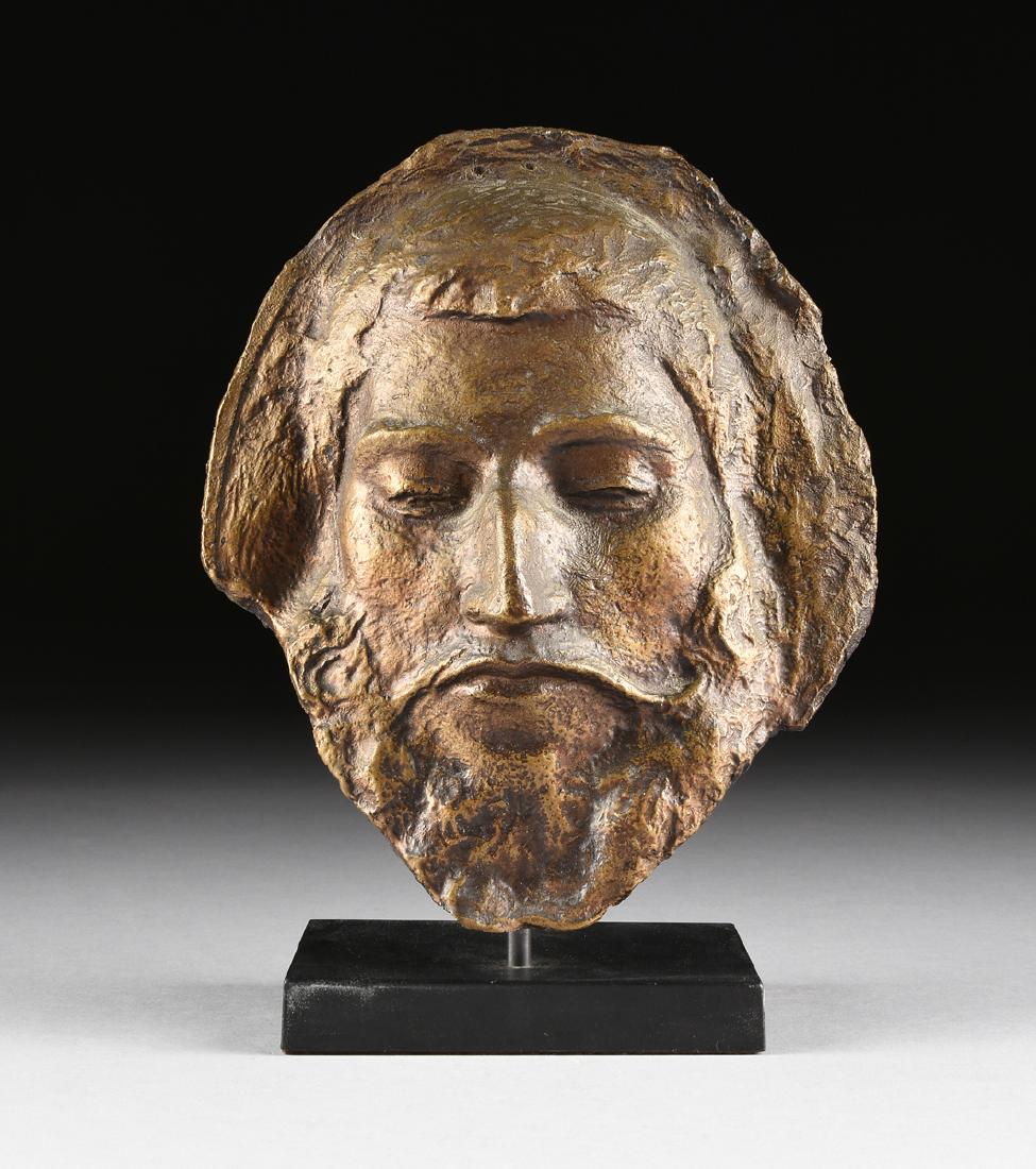 AN AMERICAN BRUTALIST STYLE CAST, PATINATED, AND GILT (1 of 7)