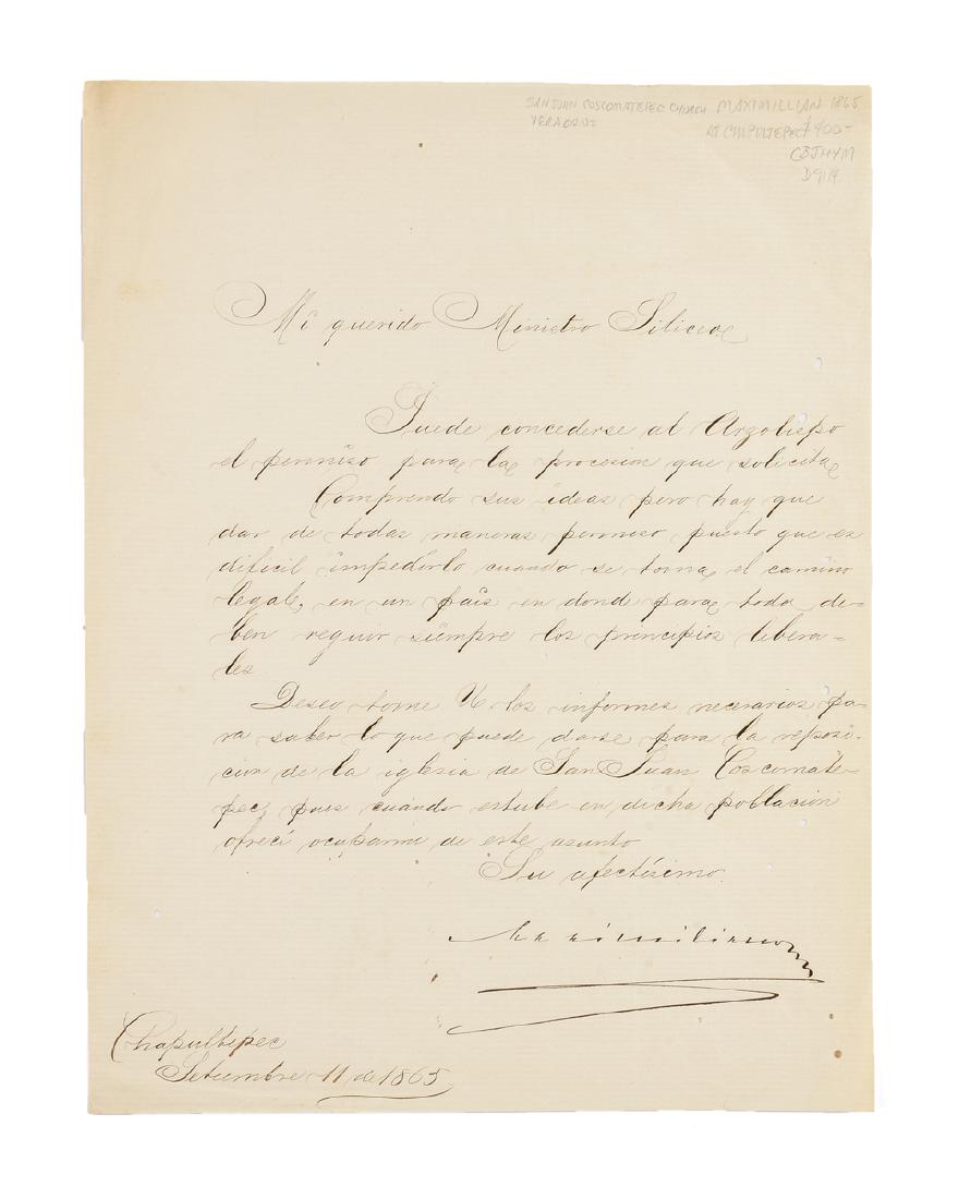 AN ANTIQUE MEXICAN HISTORICAL DOCUMENT, SEPTEMBER 11, (1 of 3)