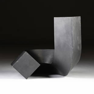 CLEMENT MEADMORE (American/Australian 1929-2005) A: CLEMENT MEADMORE (American/Australian 1929-2005) A SCULPTURE, "Untitled," steel and painted finish. Height: 25" Width: 30" Depth: 29" Provenance: Estate of the late Robert Wilson. Acquired directly fr