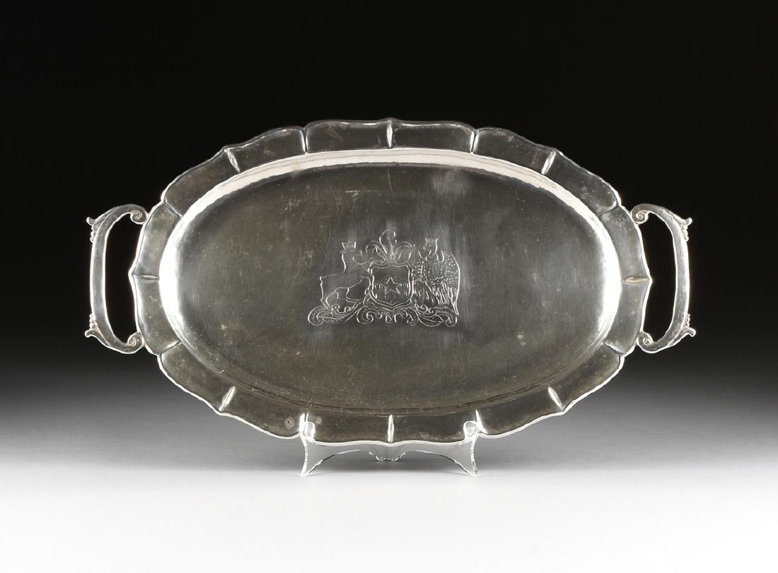 A SOUTH AMERICAN 900 STANDARD SILVER TRAY, PROBABLY (1 of 4)