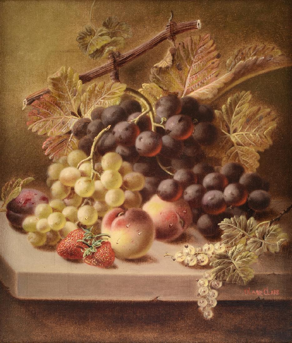 OLIVER CLARE (British 1853-1927) A PAINTING, "Fruit (1 of 11)
