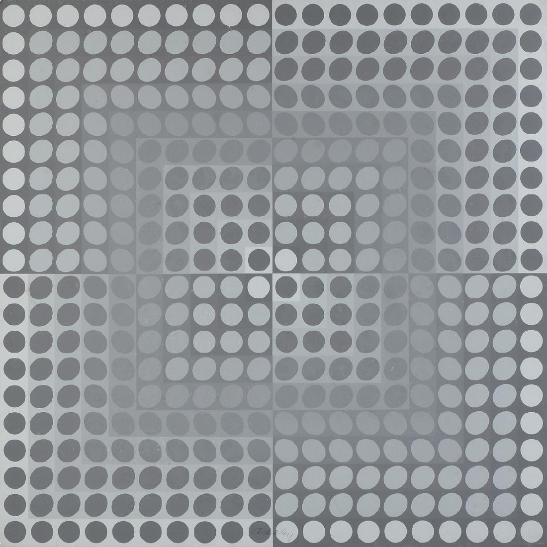 VICTOR VASARELY (Hungarian 1906-1997) A PRINT, "Dots" (1 of 9)