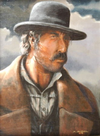 MANFRED SCHOVEL (American 20th Century) A paintin: MANFRED SCHOVEL (American 20th Century) A painting, "Portrait," oil on canvas, signed and dated 1978. 16" x 20". Framed.