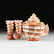 A GROUP OF THREE VICTORIAN TROMPE L'OEIL MAJOLICA TABLE
