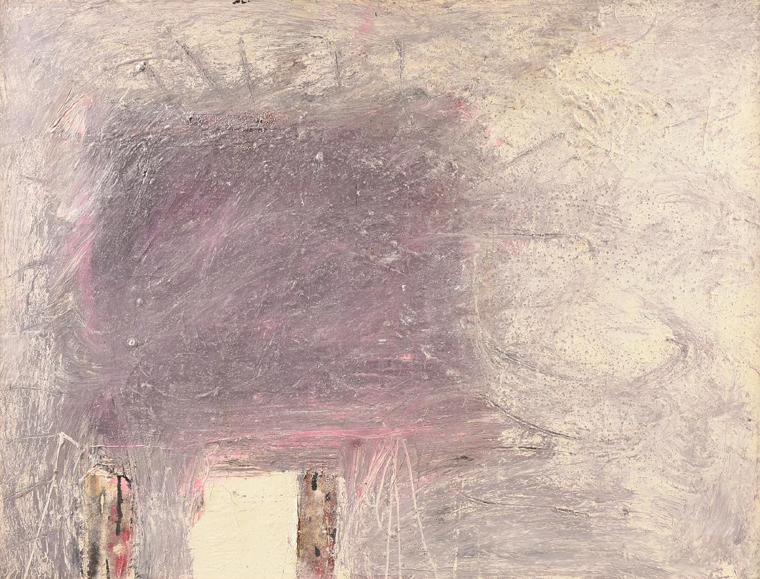 RICHARD "DICK" WRAY (American 1933-2011) A PAINTING,: RICHARD "DICK" WRAY (American 1933-2011) A PAINTING, "Abstract Purple Painting," oil on canvas, signed on stretcher. 30" x 40"