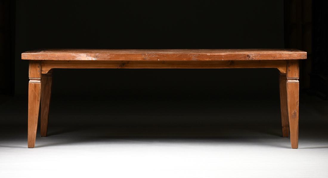 A PROVINCIAL LOUIS XVI STYLE WALNUT FARMHOUSE TABLE, (1 of 8)