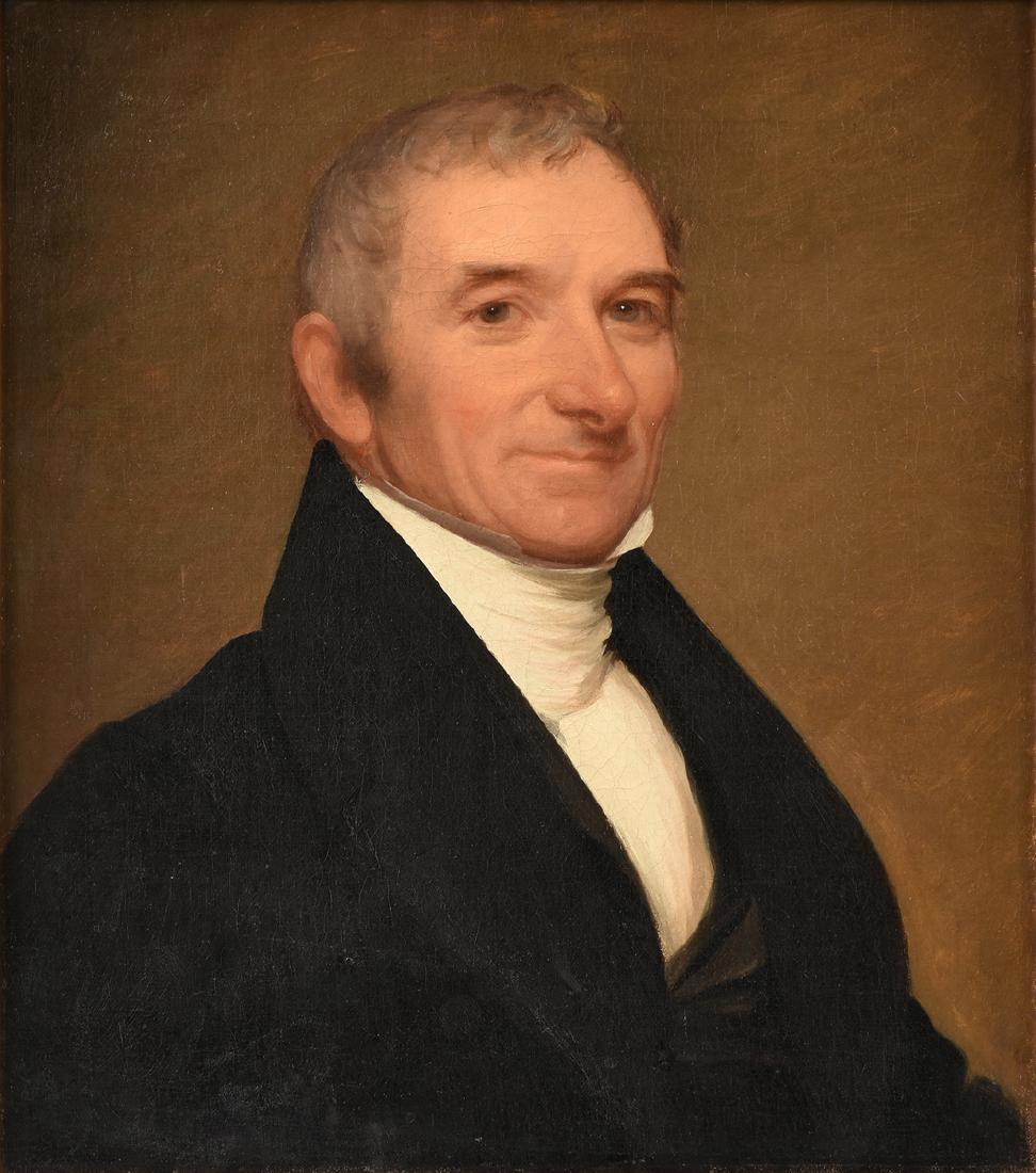 after REMBRANDT PEALE (American 1778-1860) A PAINTING,: after REMBRANDT PEALE (American 1778-1860) A PAINTING, "Portrait of a Gentleman," oil on canvas, circa 1830. 21" x 18 1/4"