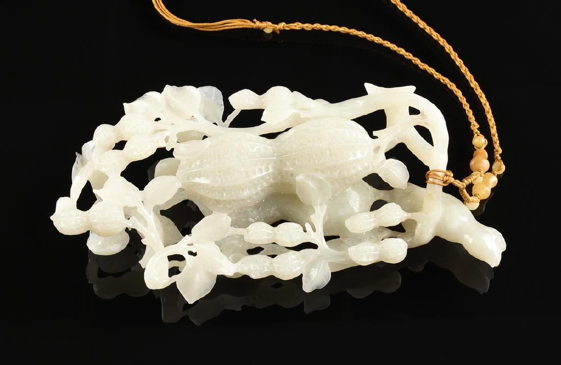 A HETIAN WHITE JADE ORNAMENT, MODERN, (1 of 4)