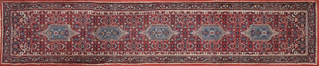 A PERSIAN HAND MADE WOOL BIDJAR RUNNER, NORTHWESTERN (1 of 6)