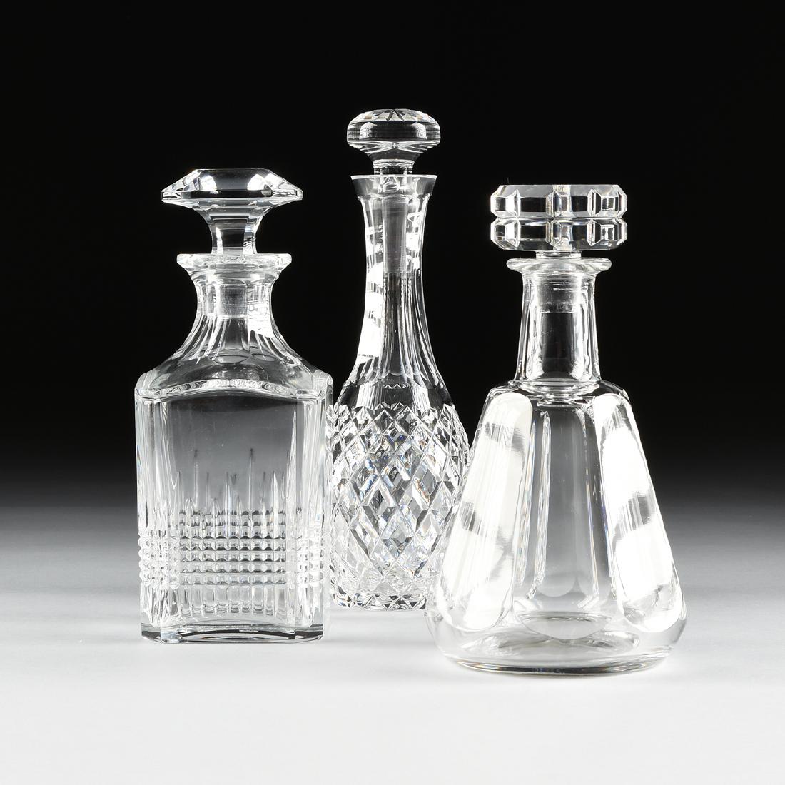 A GROUP OF TWO BACCARAT AND ONE WATERFORD CUT CRYSTAL (1 of 10)