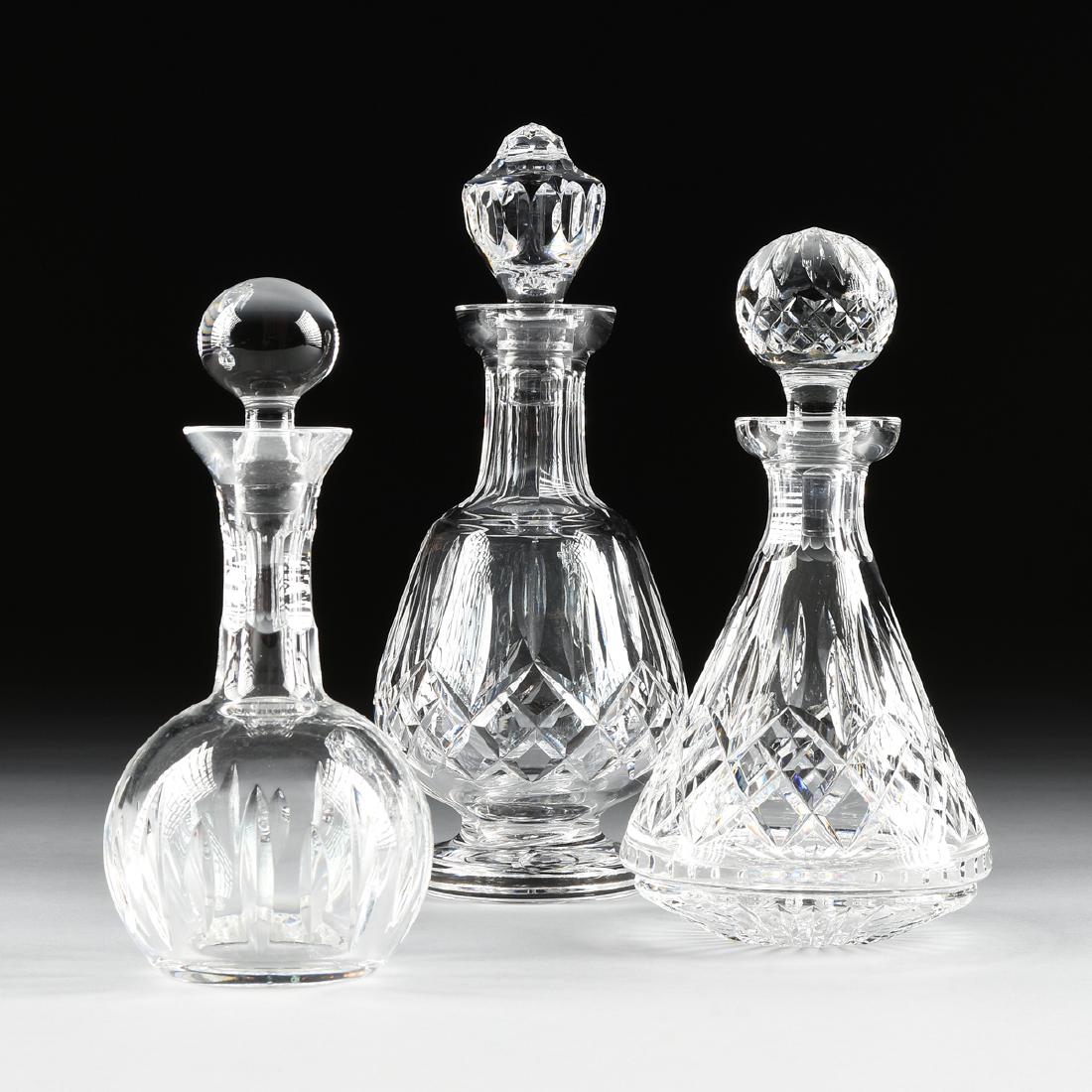 A GROUP OF TWO WATERFORD AND ONE ATLANTIS CUT CRYSTAL (1 of 10)
