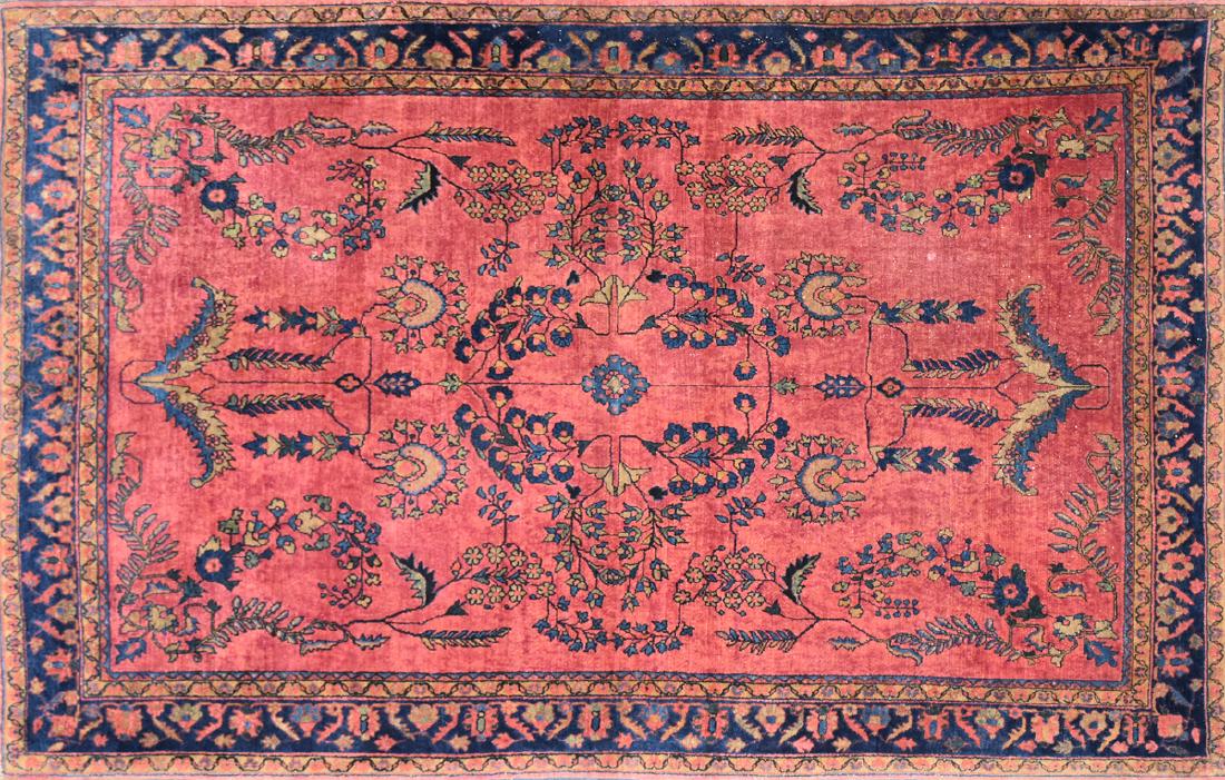 AN ANTIQUE PERSIAN HAND WOVEN WOOL MAHAJIRAN SAROUK (1 of 7)