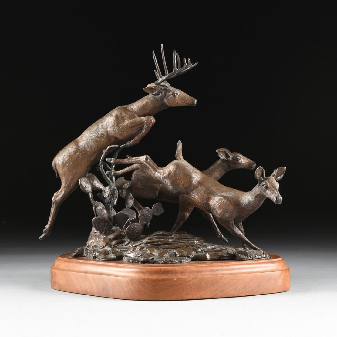 MIKE RILEY (American 20th Century) A BRONZE SCULPTURE, (1 of 9)