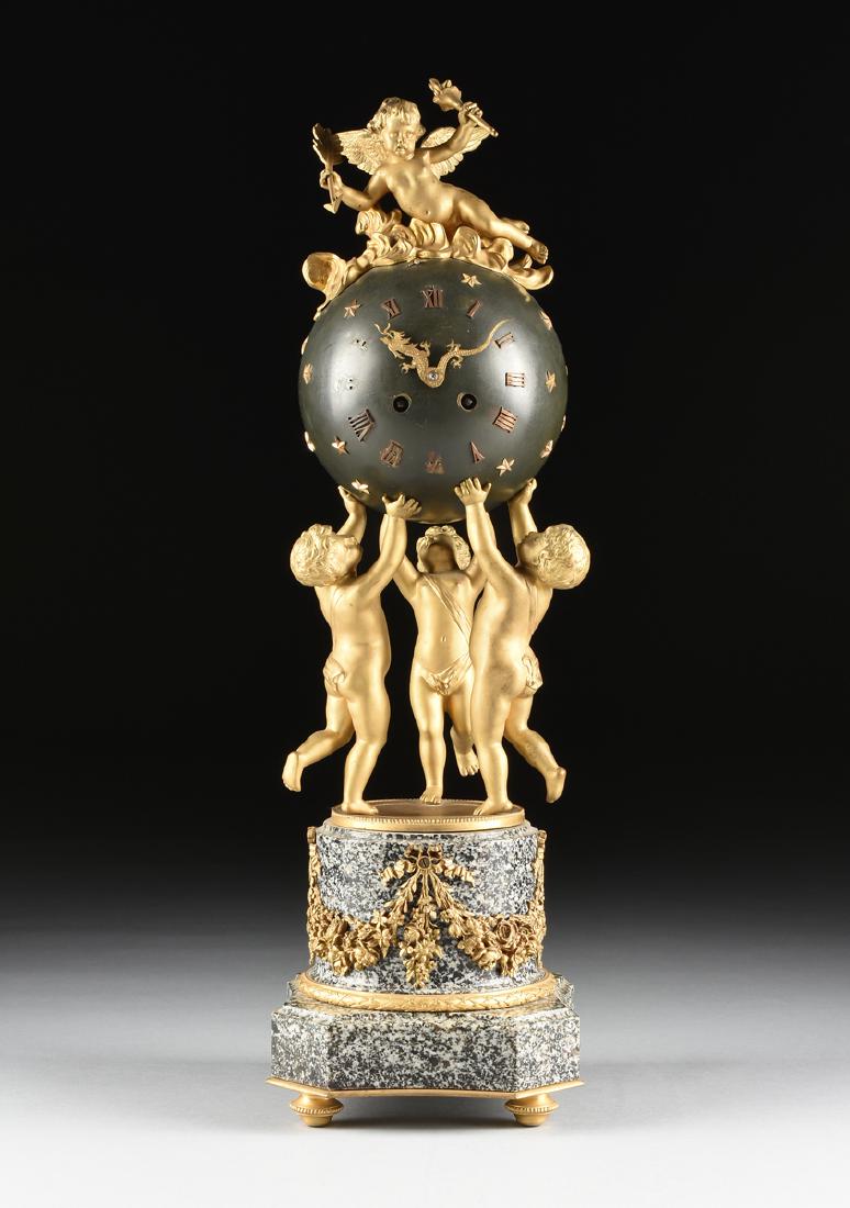 A JEAN VINCENTI & CIE BLUED STEEL, GILT BRONZE, AND (1 of 11)