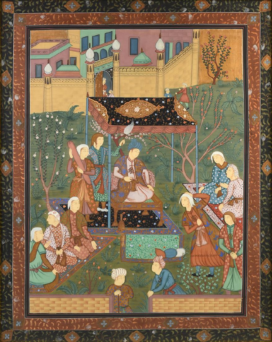A PAINTING, PERSIAN, SAFAVID DYNASTY (15011736) STYLE,
