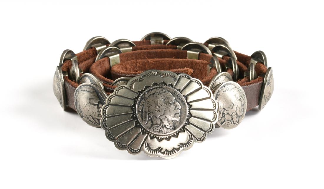 A SOUTHWEST INDIAN STYLE BUFFALO NICKEL BELT, PATRICK (1 of 4)