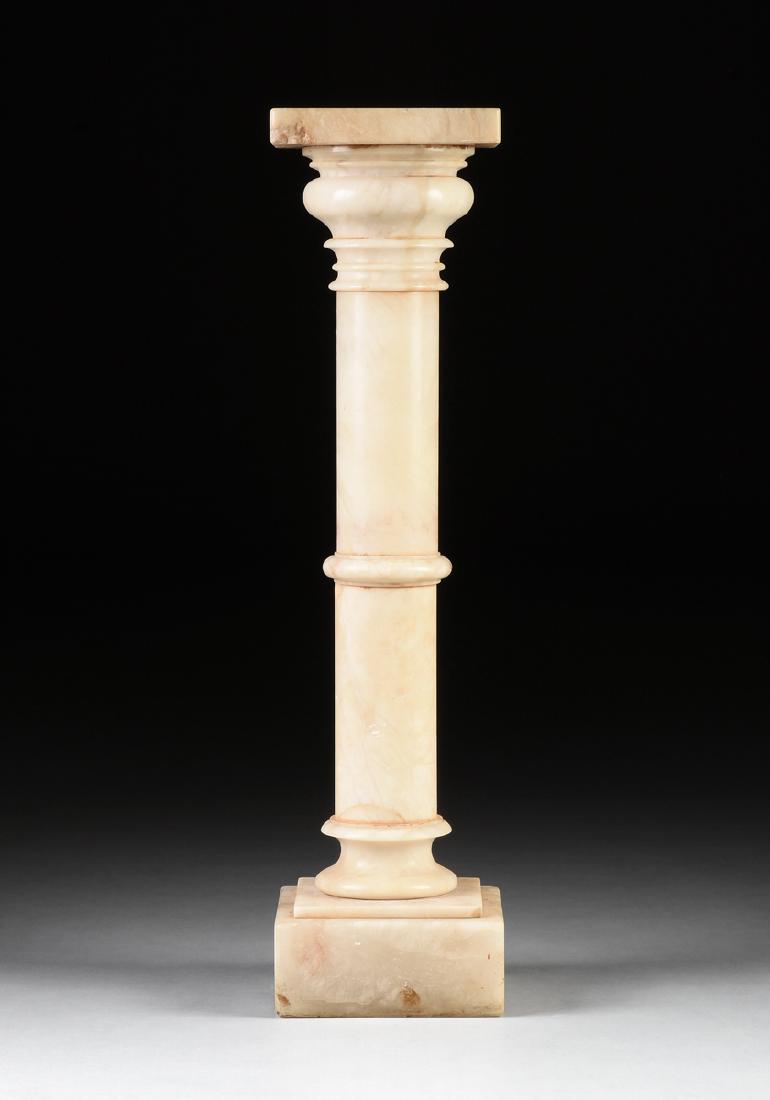 A CONTINENTAL NEO CLASSICAL STYLE WHITE ALABASTER (1 of 4)