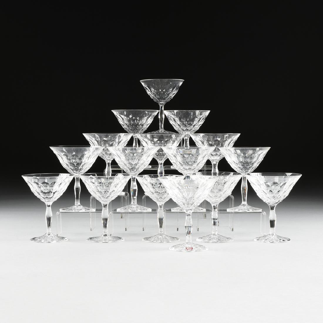 A GROUP OF SIXTEEN ORREFORS CUT CRYSTAL CHAMPAGNE (1 of 7)