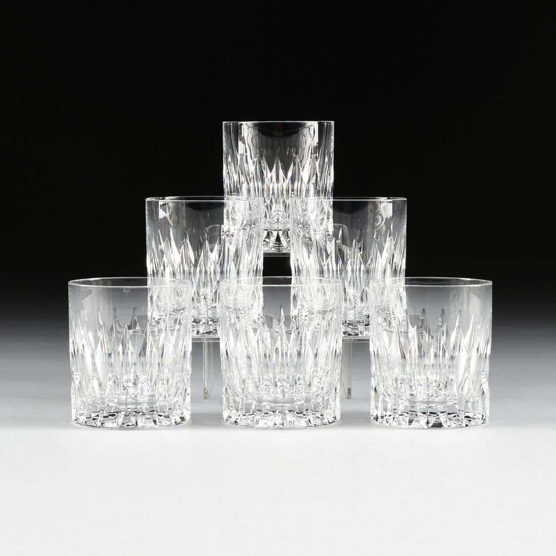 A SET OF SIX GORHAM CUT CRYSTAL OLD FASHIONED GLASSES
