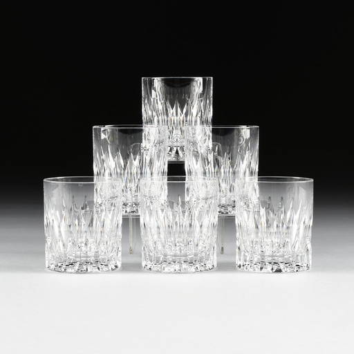 A Set Of Six Gorham Cut Crystal Old Fashioned Glasses