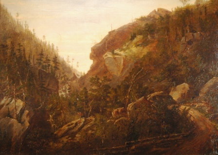 AMERICAN SCHOOL (19th Century) A PAINTING, "Landsc