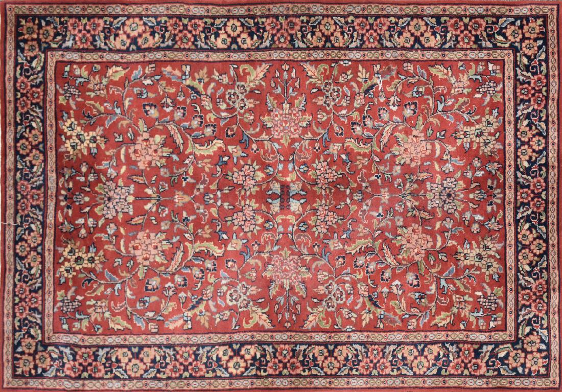 A SAROUK STYLE HAND KNOTTED WOOL RUG, INDIAN, MODERN, (1 of 10)